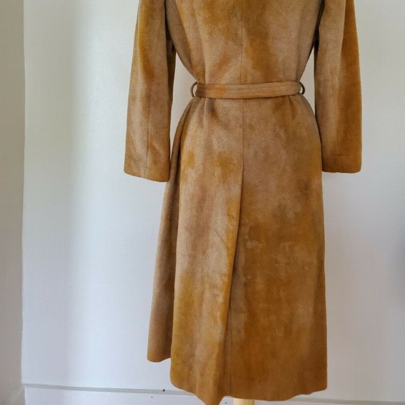 Long CASHMERE wool pea coat trench wrap Med large gray Tan Black beige camel XL - Picture 11 of 11